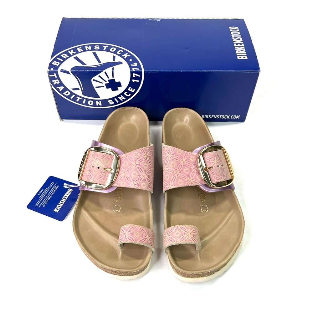 **SOLD**  RARE Birkenstock Miramar Big Buckle Rose Pink 39 Regular Women 8 Men 6 - Picture 3 of 16
